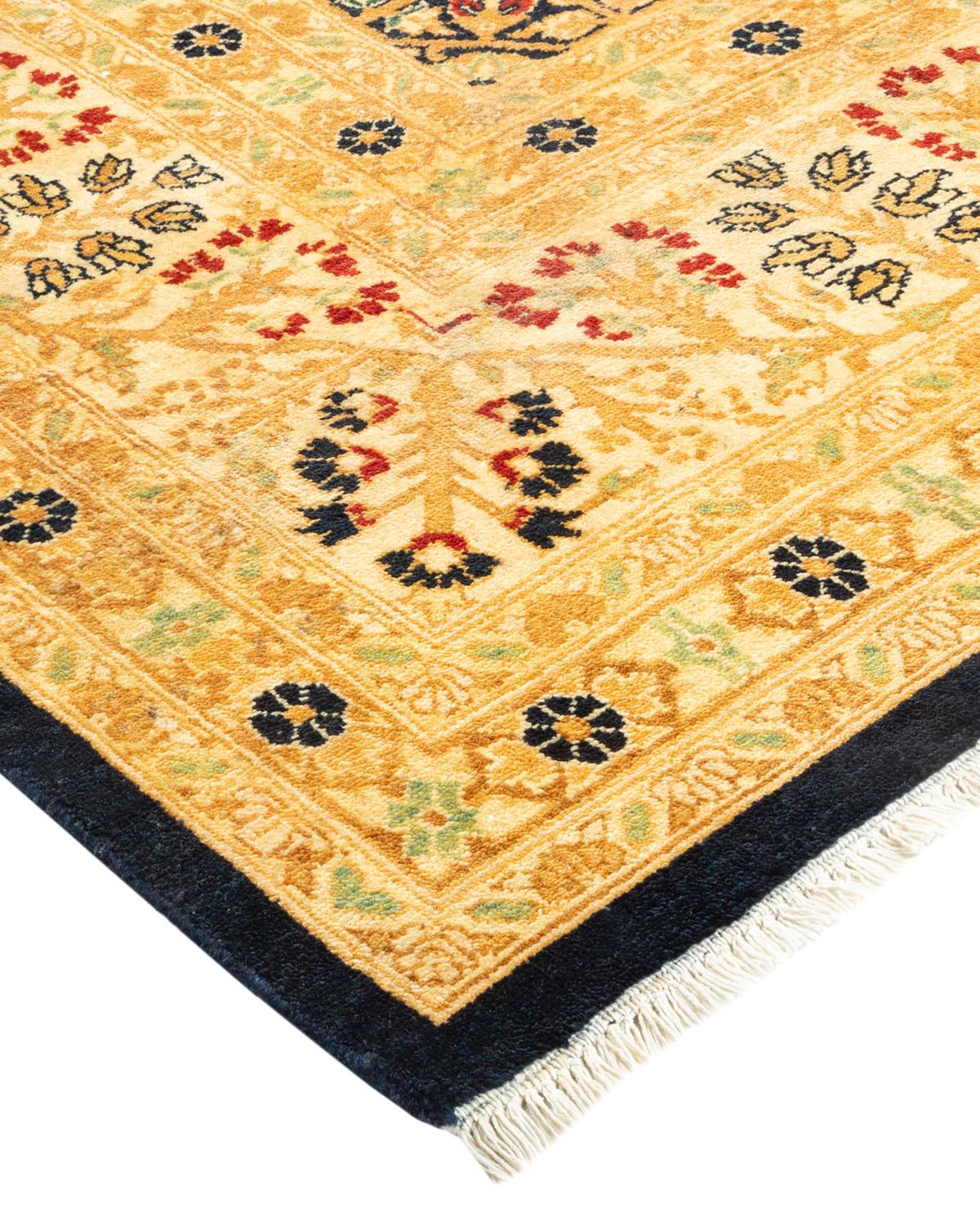 Lana Tappeto tradizionale Mogul blu, unico nel suo genere, Hand Made in vendita