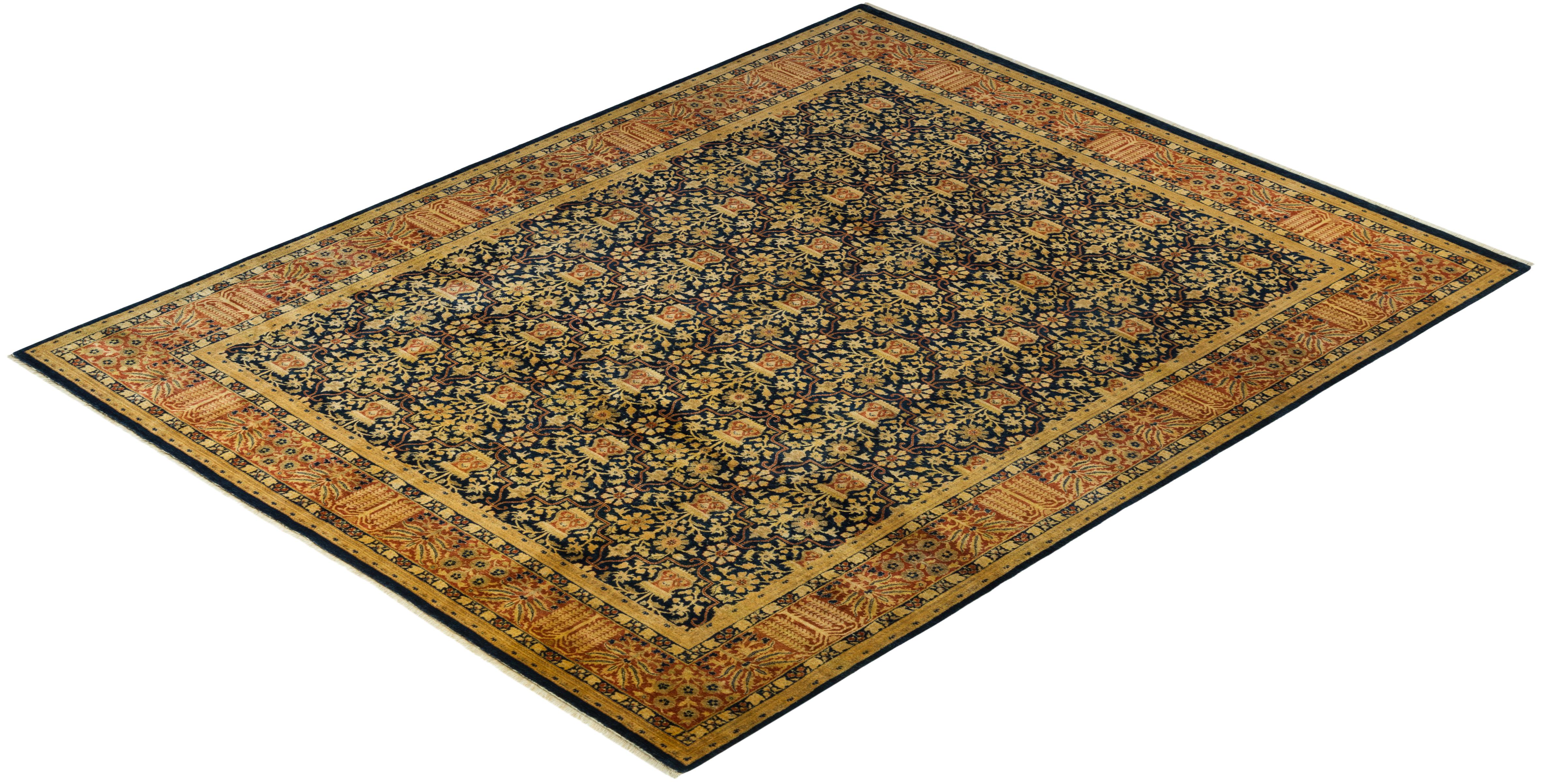 With understated palettes and allover designs, the rugs in the Mogul Collection will bring timeless sophistication to any room. Influenced by a spectrum of Turkish, Indian, and Persian designs, the artisans who handweave these wool rugs imbue