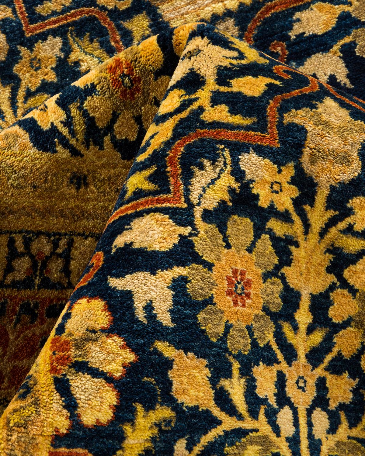 Autre Tapis traditionnel Mogul bleu, unique en son genre, fait à la main en vente