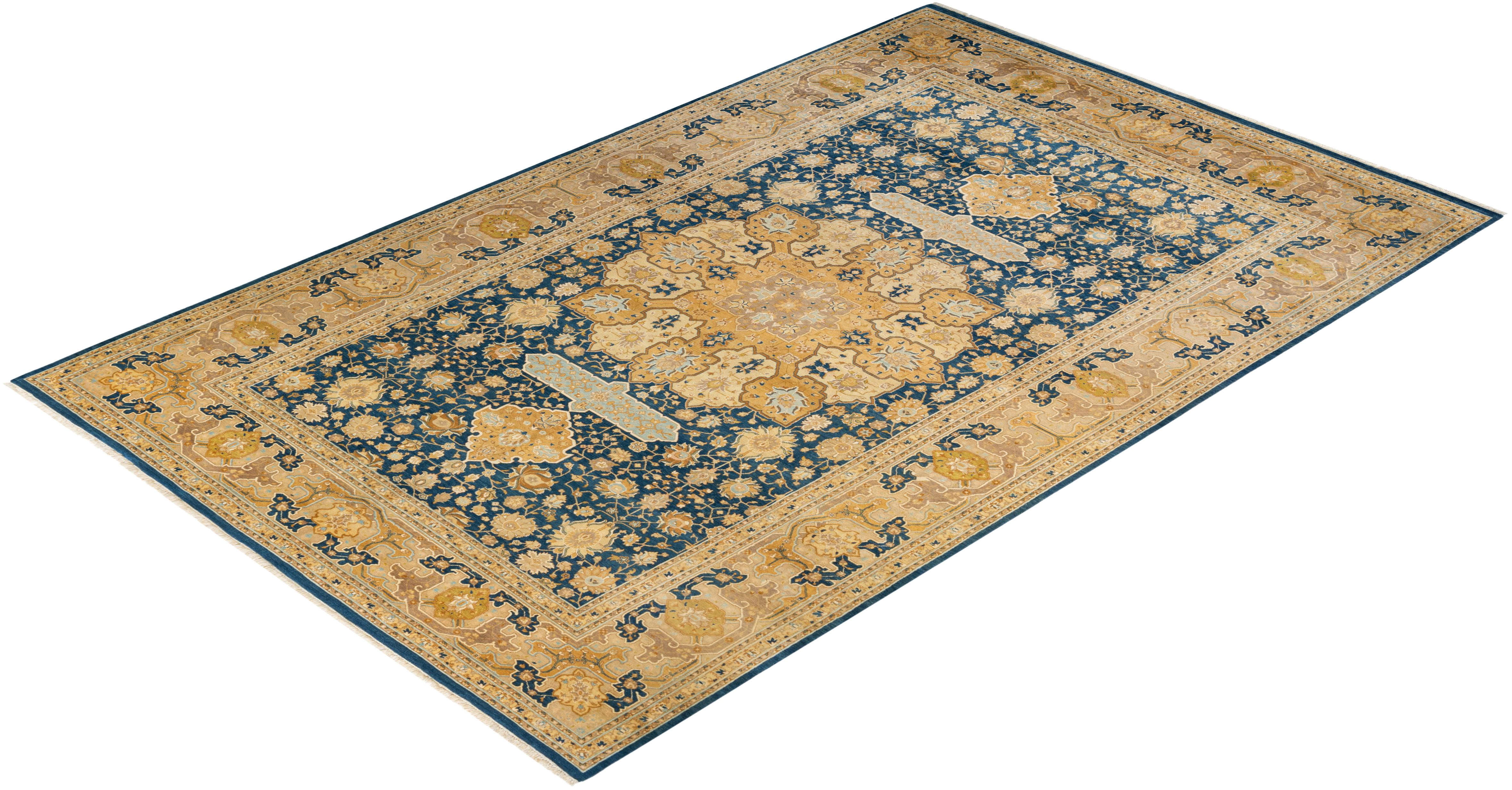 With understated palettes and allover designs, the rugs in the Mogul Collection will bring timeless sophistication to any room. Influenced by a spectrum of Turkish, Indian, and Persian designs, the artisans who handweave these wool rugs imbue