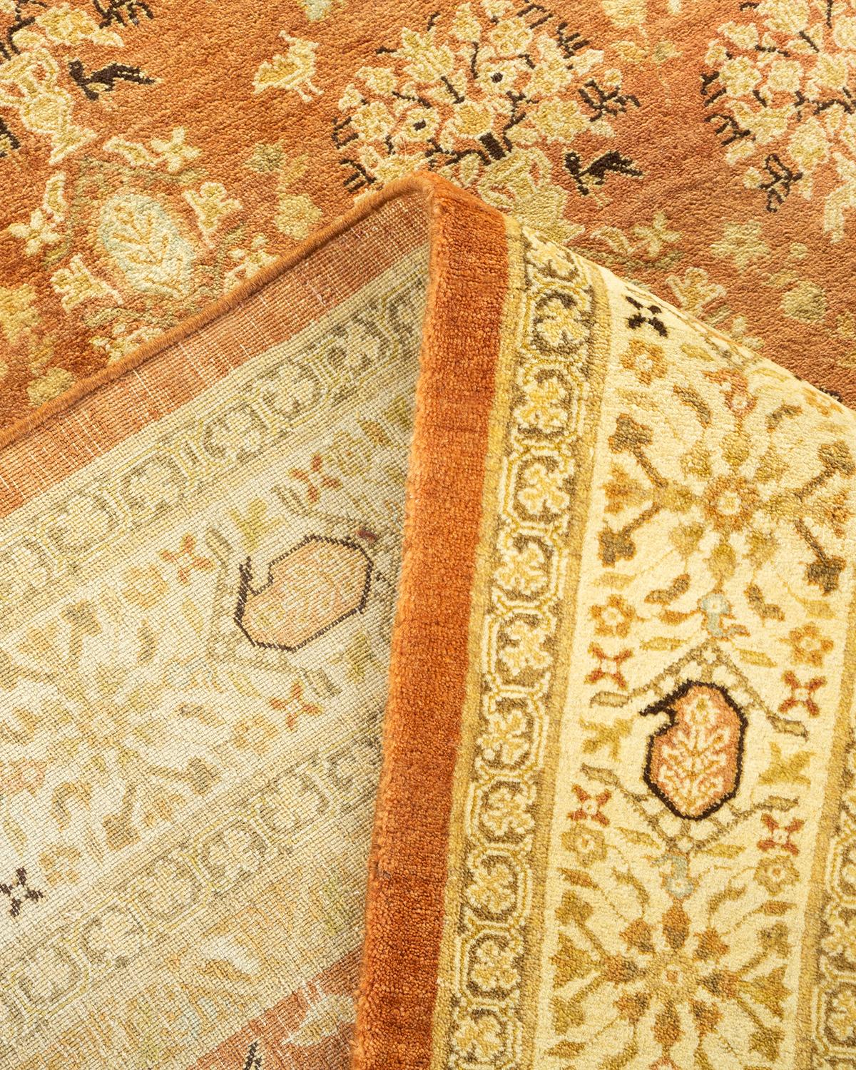 Alfombra tradicional Mogul marrón, Hand Made, única en su género Pakistaní en venta