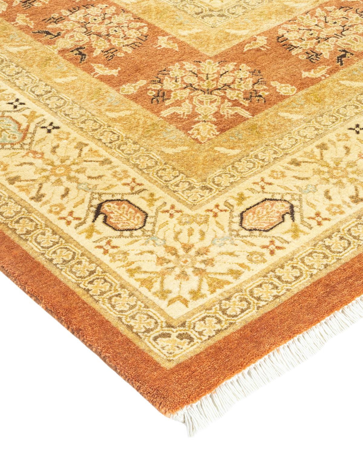 Alfombra tradicional Mogul marrón, Hand Made, única en su género Lana en venta