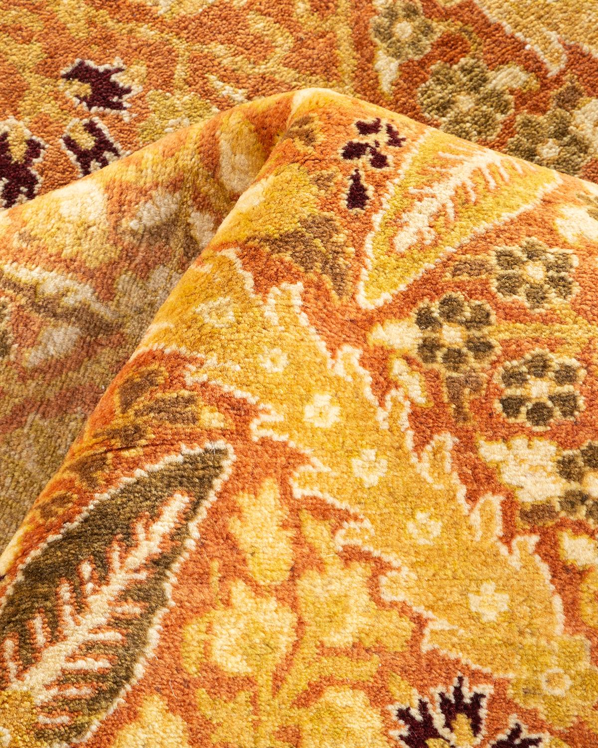 Handgefertigter, traditioneller Mogul-Teppich in Braun, Unikat (Sonstiges) im Angebot