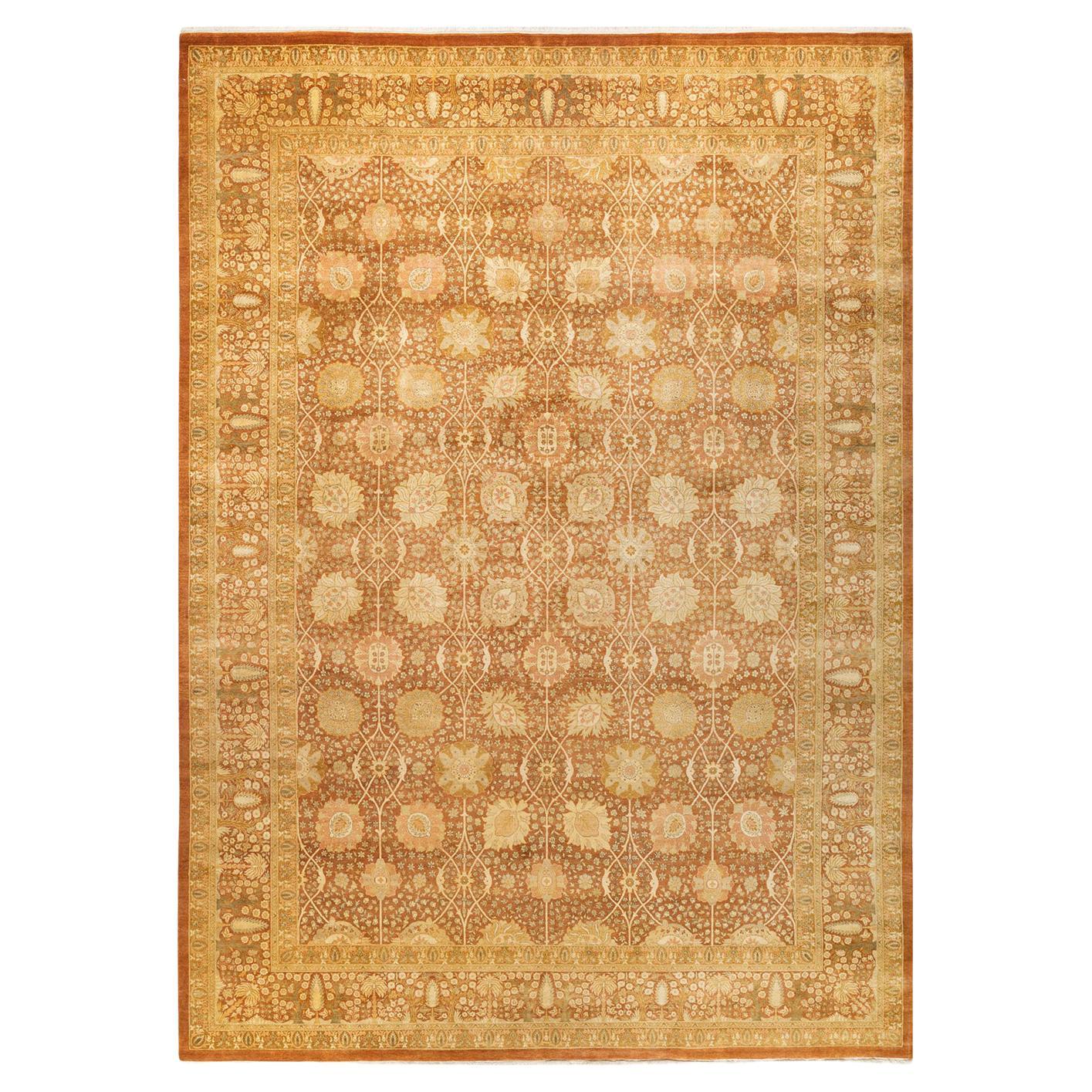 Tappeto tradizionale Mogul Brown Hand Made, unico nel suo genere. in vendita