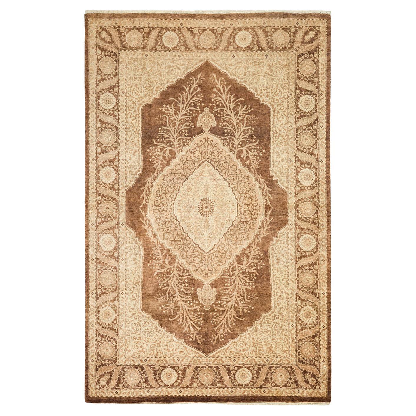 Tappeto tradizionale Mogul Brown Hand Made, unico nel suo genere.