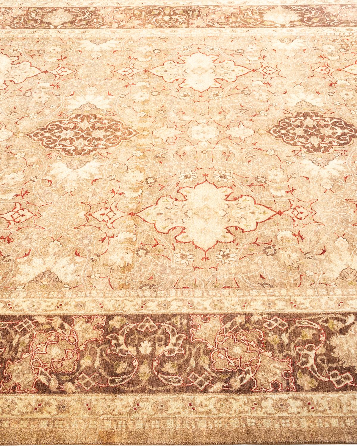 Tappeto tradizionale Mogul Brown Hand Made, unico nel suo genere. In condizioni Nuovo in vendita a Norwalk, CT