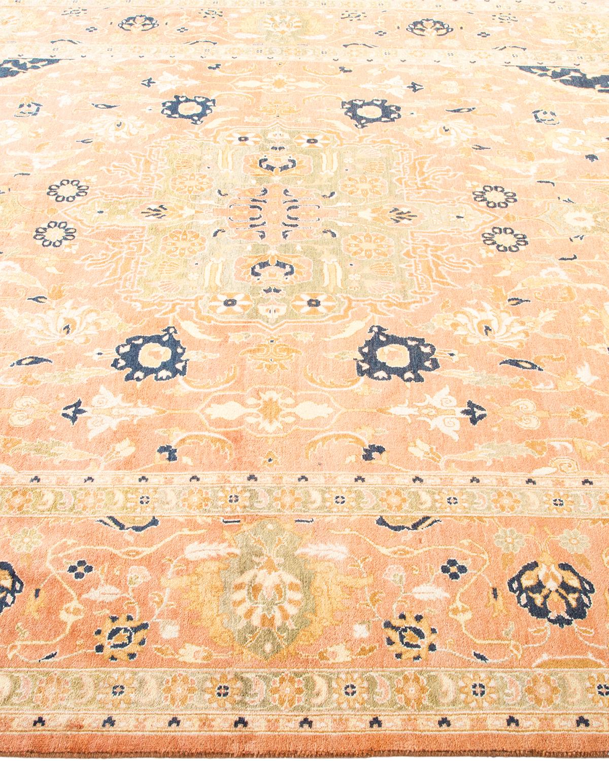 Tapis traditionnel Mogul marron unique en son genre fabriqué à la main Neuf - En vente à Norwalk, CT