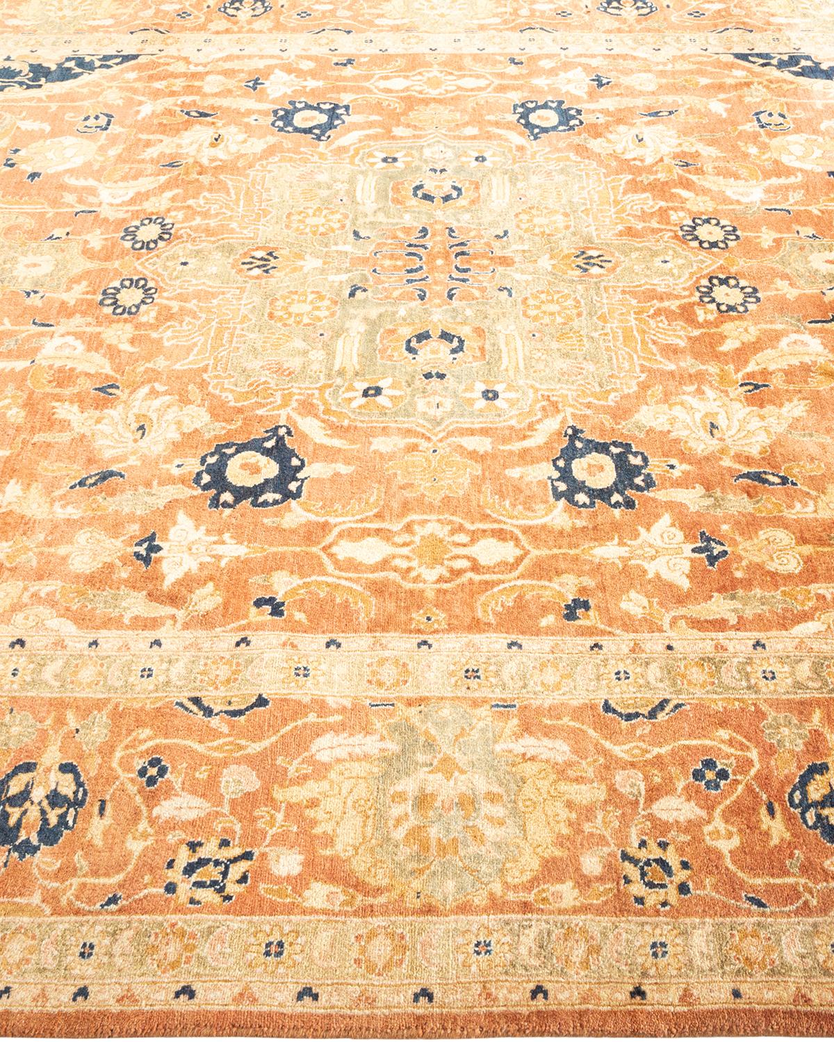 Handgefertigter, traditioneller Mogul-Teppich in Braun, Unikat im Zustand „Neu“ im Angebot in Norwalk, CT