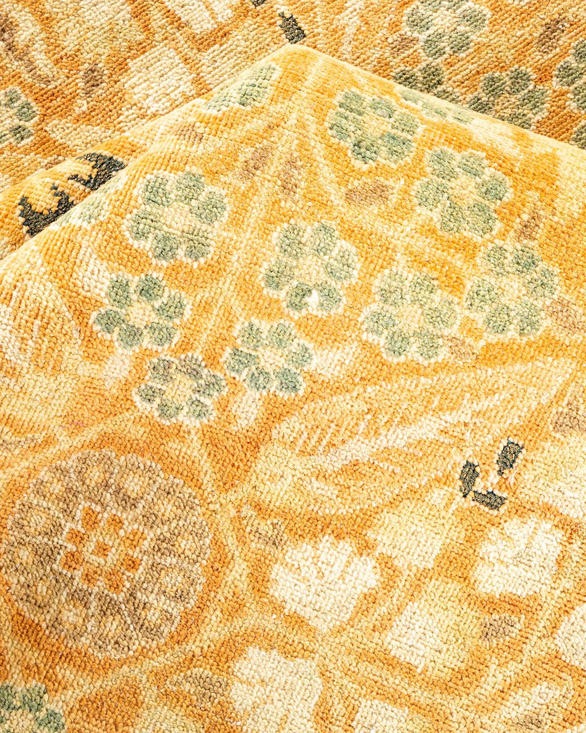 Pakistano Tappeto tradizionale Mogul Brown Hand Made, unico nel suo genere.