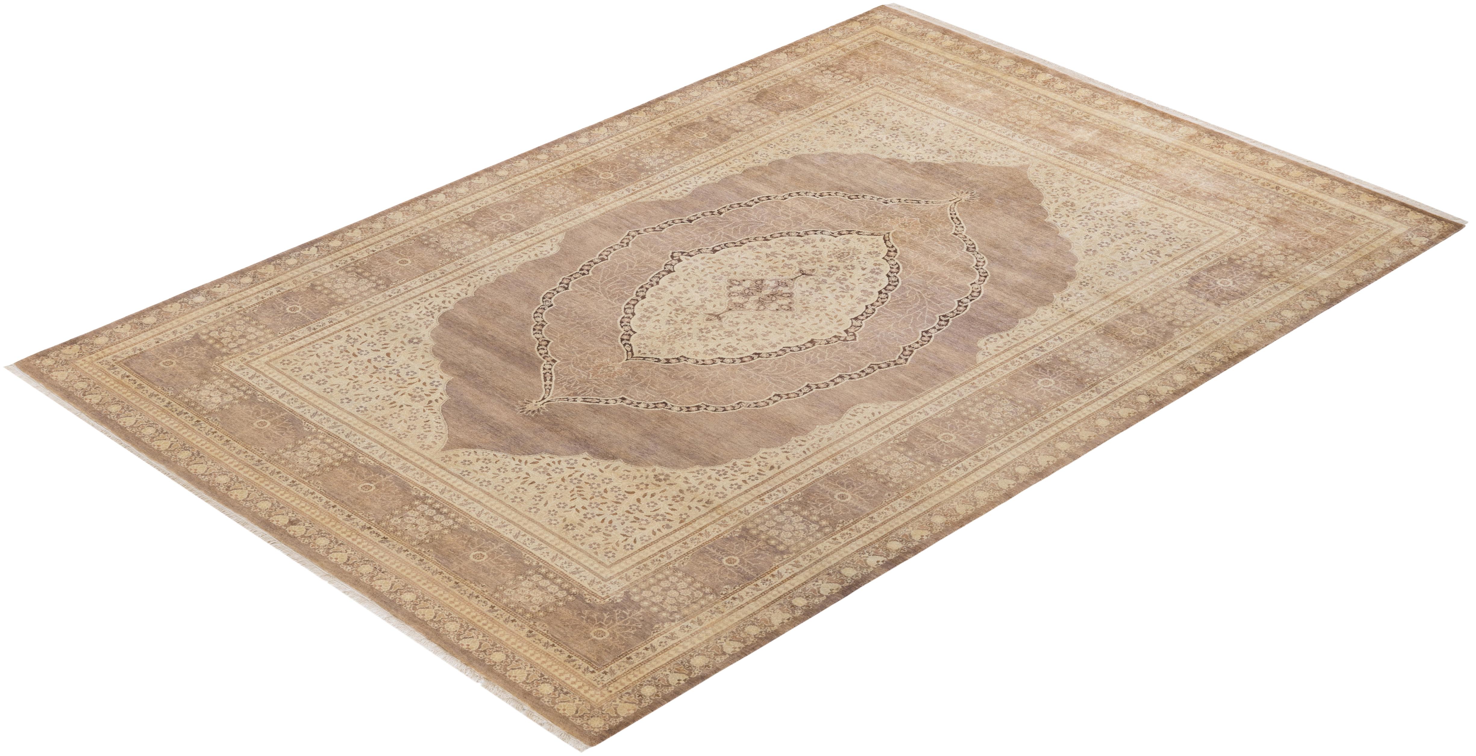 With understated palettes and allover designs, the rugs in the Mogul Collection will bring timeless sophistication to any room. Influenced by a spectrum of Turkish, Indian, and Persian designs, the artisans who handweave these wool rugs imbue