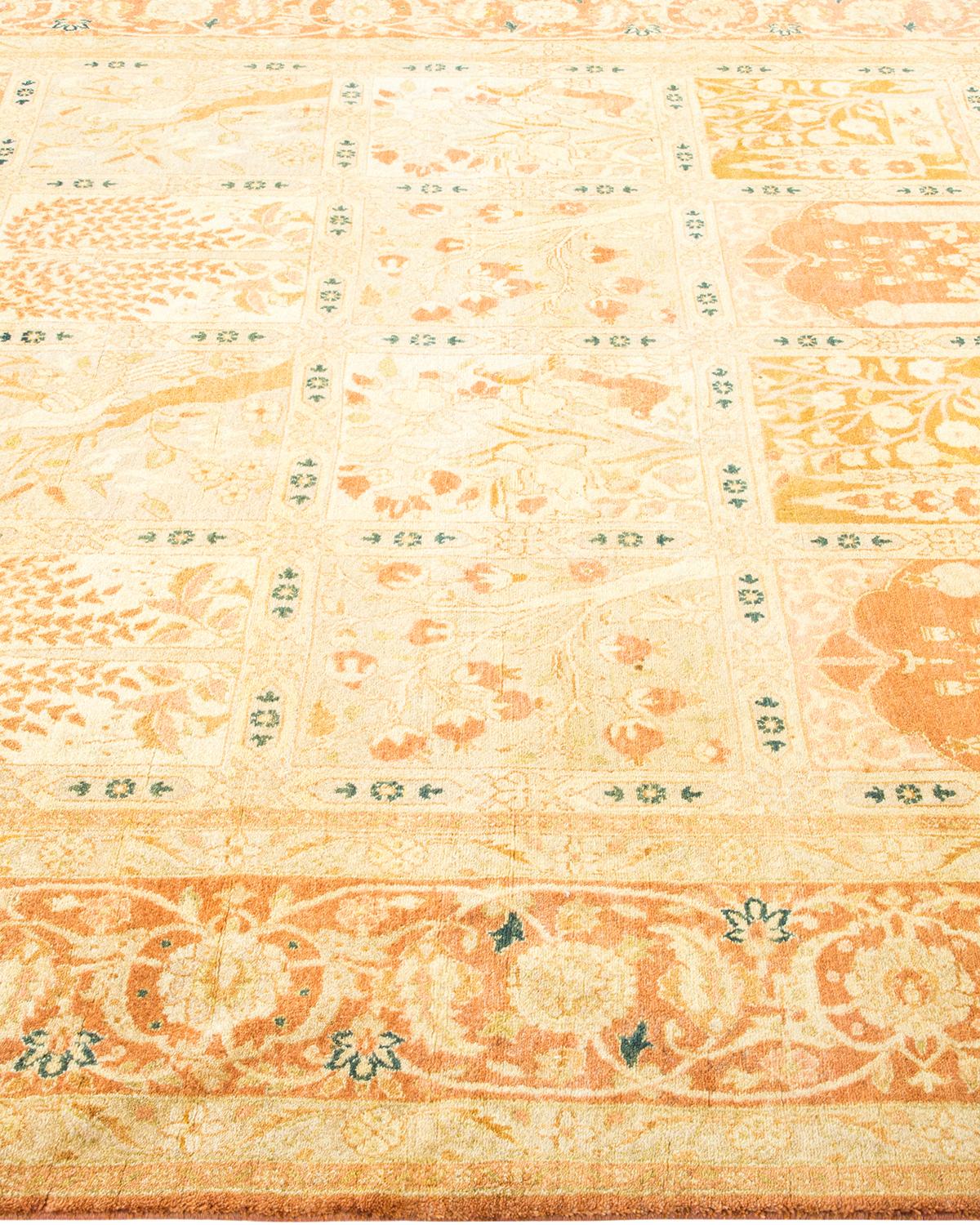 Tappeto tradizionale Mogul Brown, unico nel suo genere, Hand Made In condizioni Nuovo in vendita a Norwalk, CT