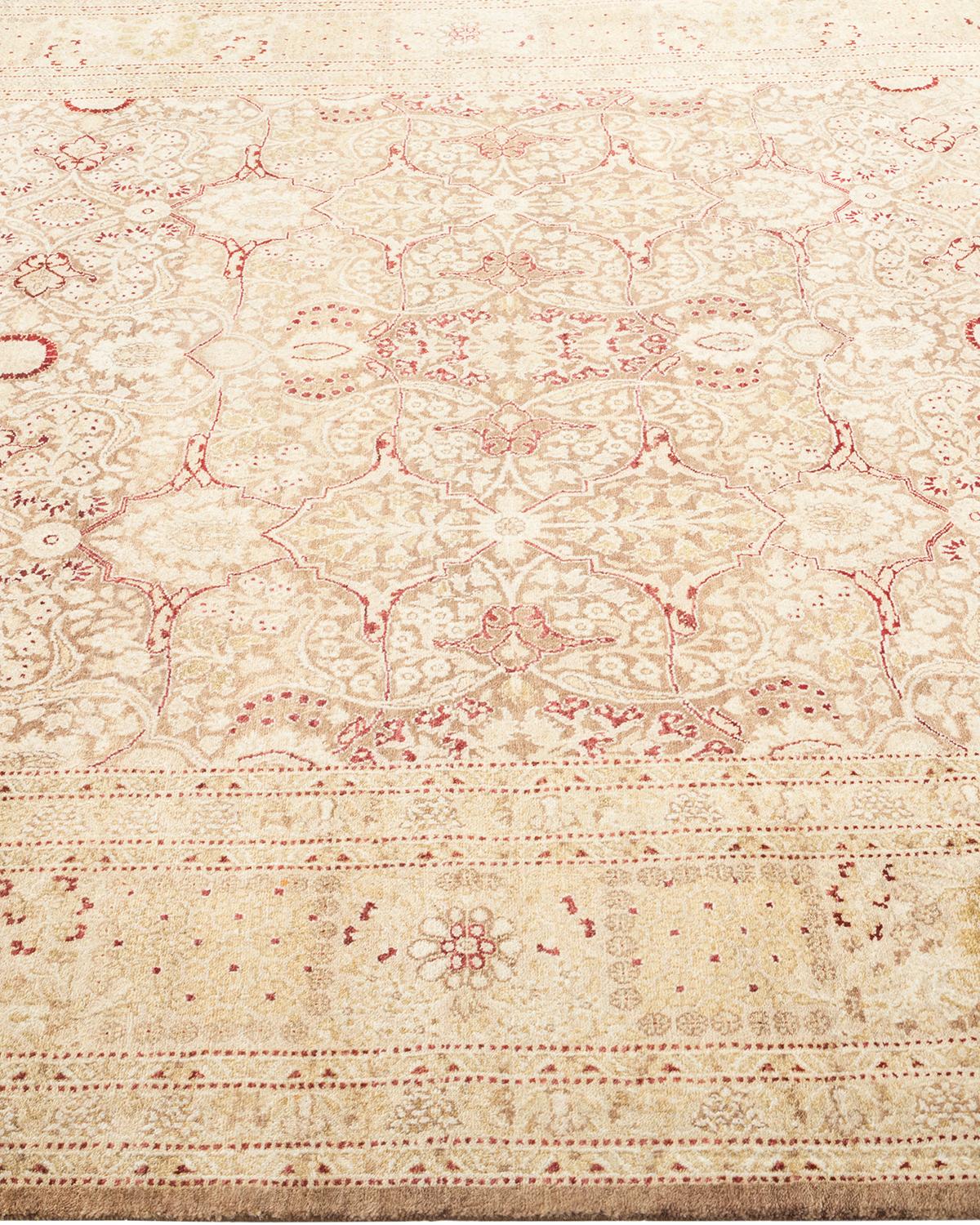 Tappeto tradizionale Mogul Brown Hand Made unico nel suo genere In condizioni Nuovo a Norwalk, CT