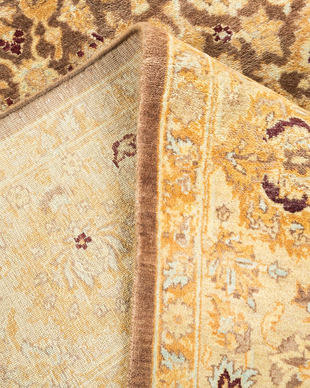 Alfombra tradicional Mogul marrón, única en su género, Hand Made Pakistaní en venta