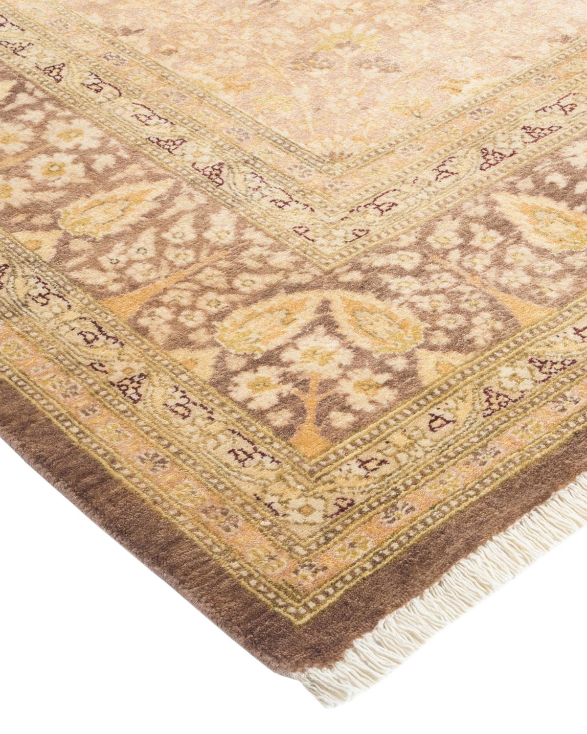 Lana Tappeto tradizionale Mogul Brown Hand Made, unico nel suo genere. in vendita