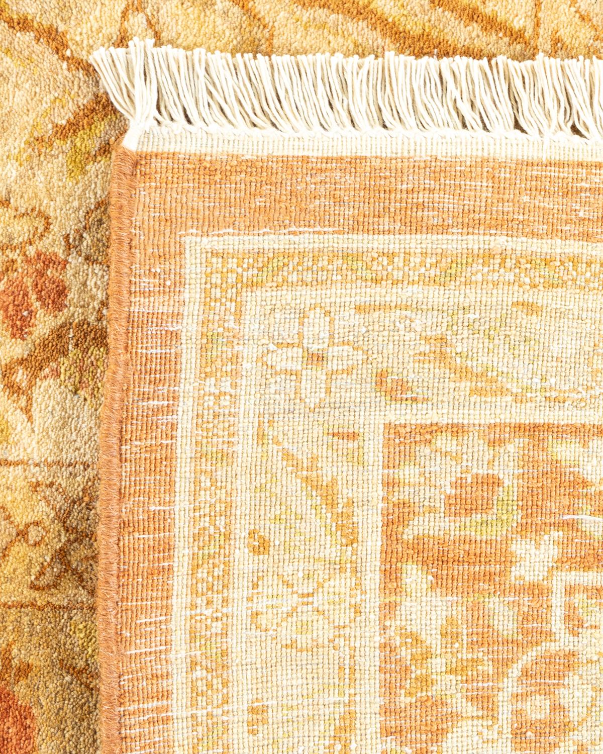 Annodato a mano Tappeto tradizionale Mogul Brown Hand Made, unico nel suo genere. in vendita
