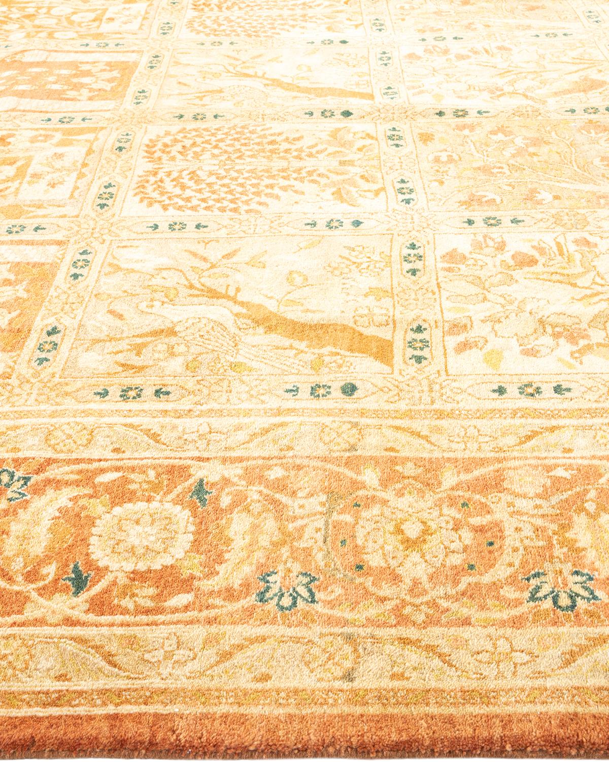 Tappeto tradizionale Mogul Brown Hand Made, unico nel suo genere. In condizioni Nuovo in vendita a Norwalk, CT