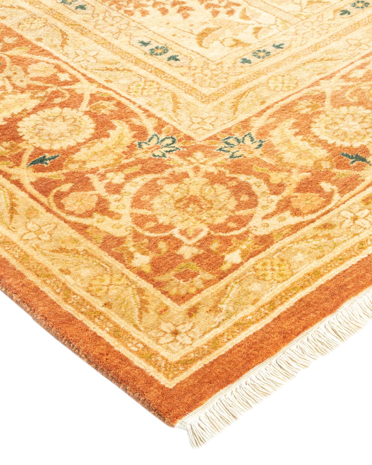 Lana Tappeto tradizionale Mogul Brown Hand Made, unico nel suo genere. in vendita
