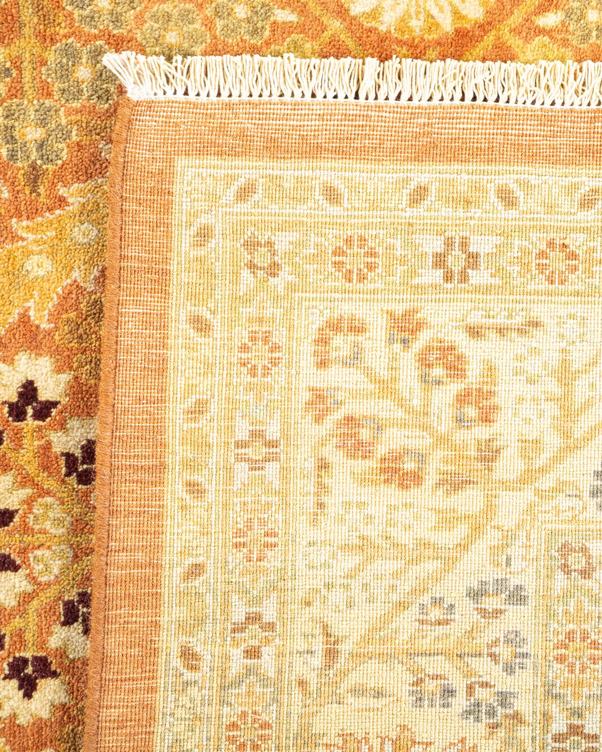 Annodato a mano Tappeto tradizionale Mogul Brown, unico nel suo genere, Hand Made in vendita