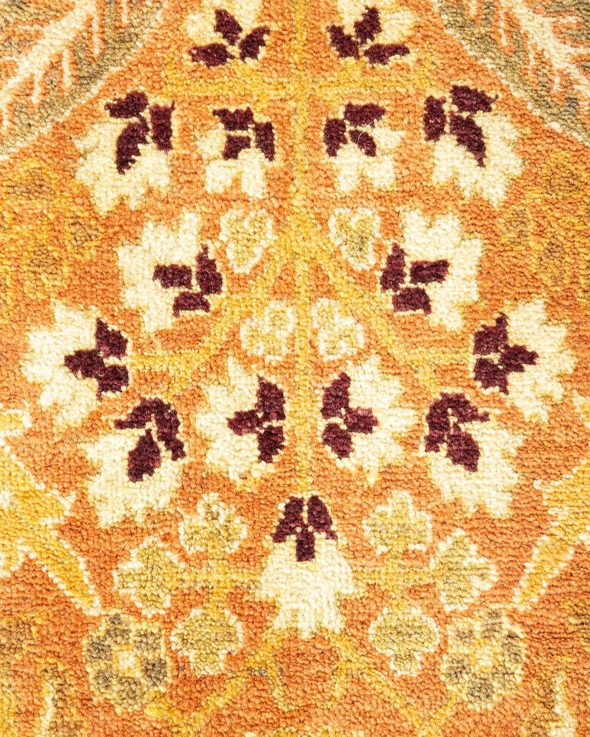 XXI secolo e contemporaneo Tappeto tradizionale Mogul Brown, unico nel suo genere, Hand Made in vendita