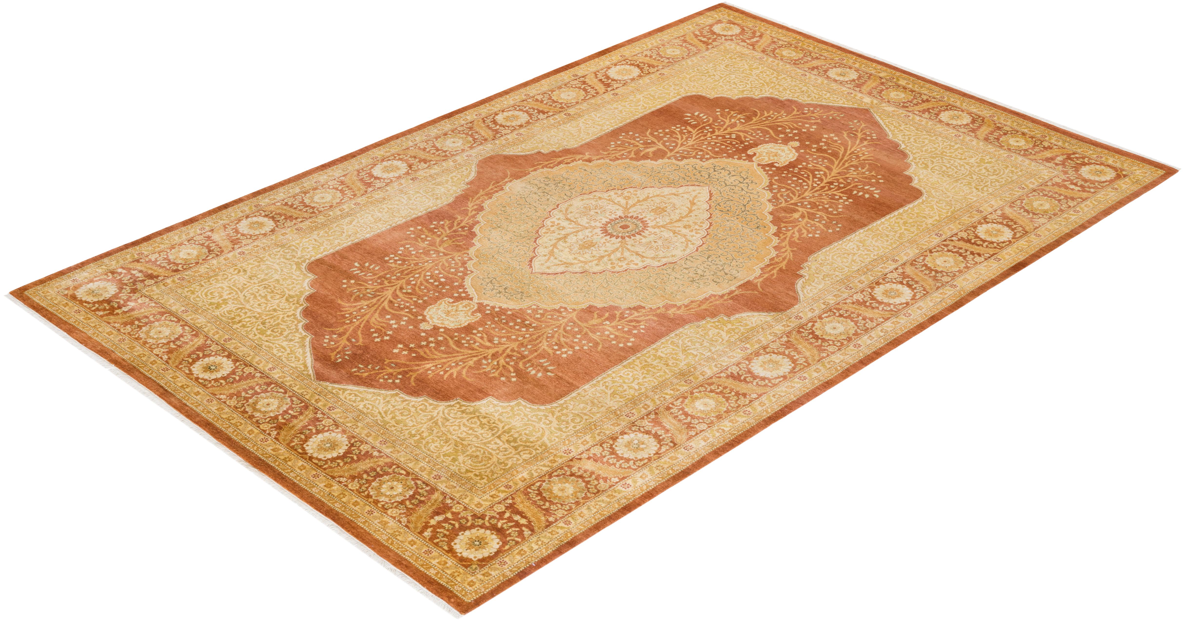 With understated palettes and allover designs, the rugs in the Mogul Collection will bring timeless sophistication to any room. Influenced by a spectrum of Turkish, Indian, and Persian designs, the artisans who handweave these wool rugs imbue