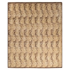 Tappeto tradizionale Mogul Brown, unico nel suo genere, Hand Made