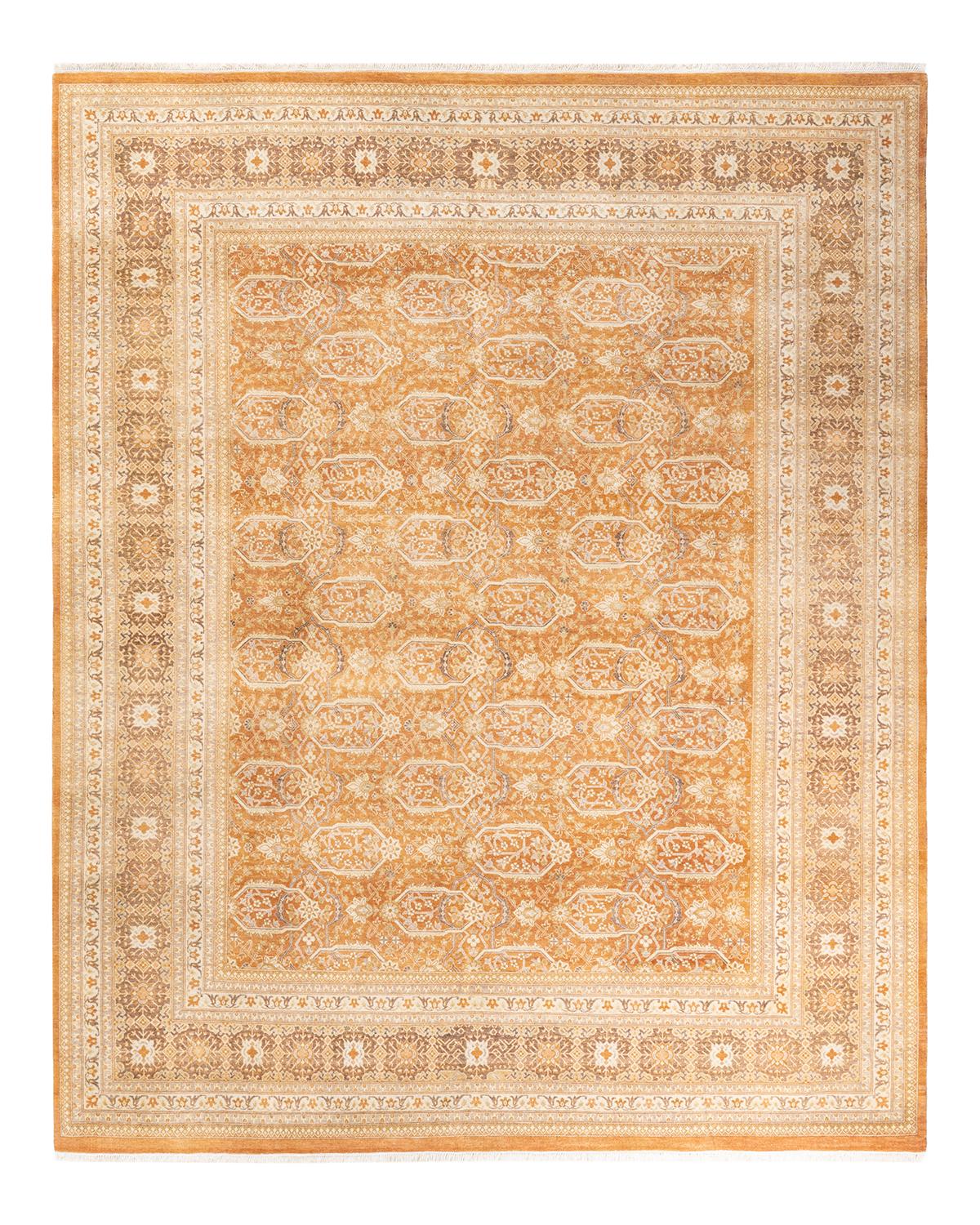 Autre Tapis traditionnel Mogul marron unique en son genre fabriqué à la main en vente