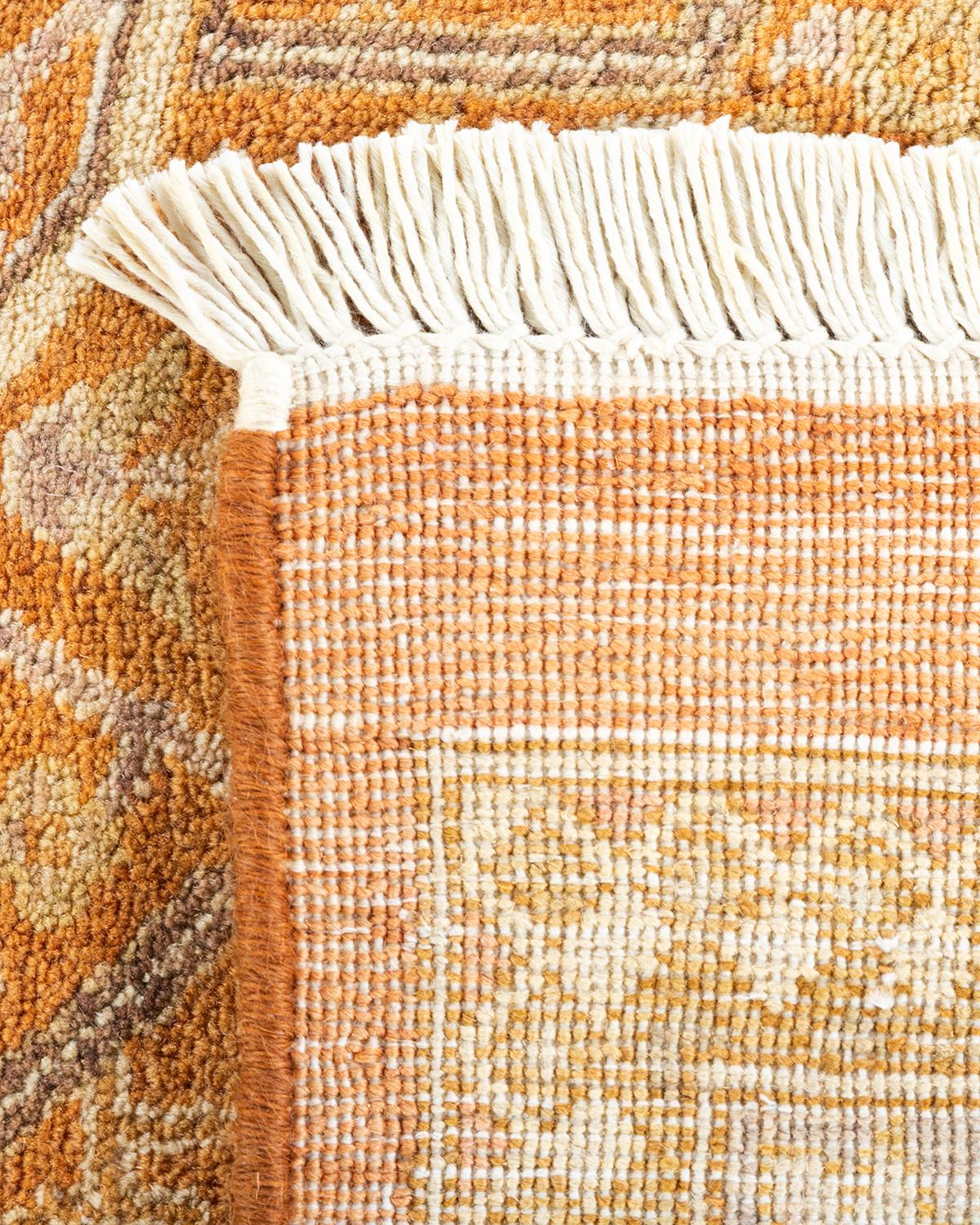 Tapis traditionnel Mogul marron unique en son genre fabriqué à la main Neuf - En vente à Norwalk, CT