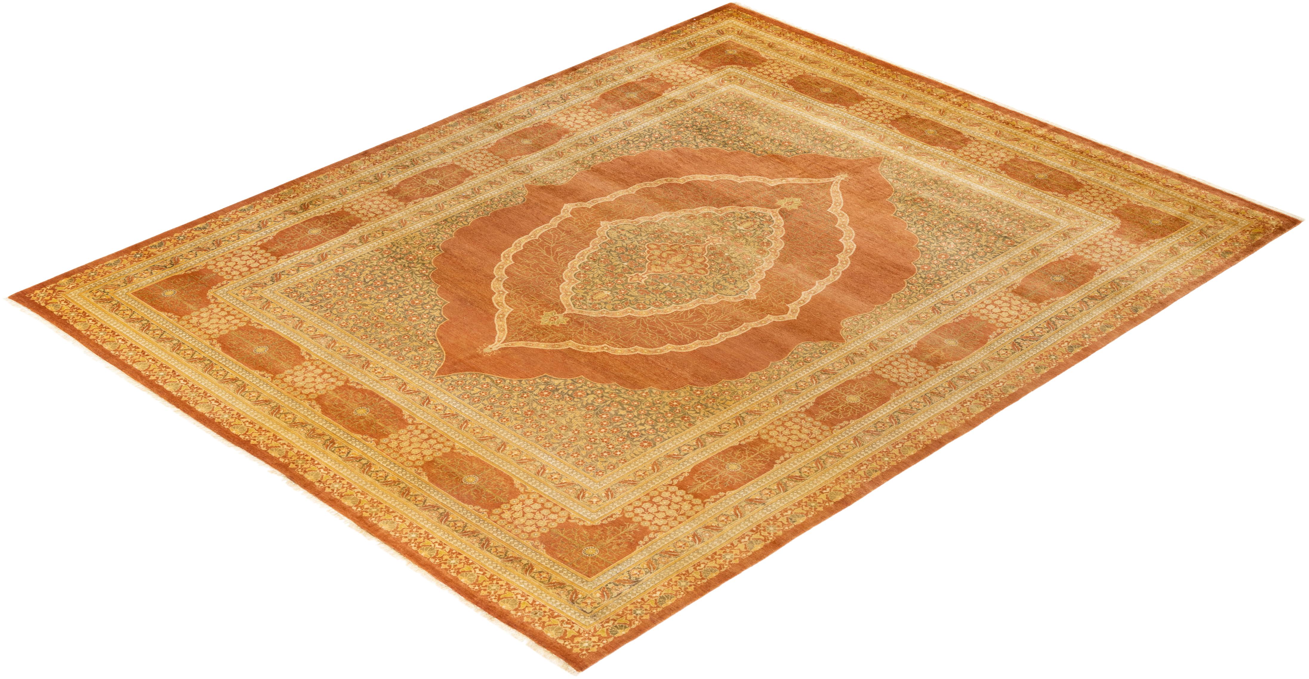 With understated palettes and allover designs, the rugs in the Mogul Collection will bring timeless sophistication to any room. Influenced by a spectrum of Turkish, Indian, and Persian designs, the artisans who handweave these wool rugs imbue