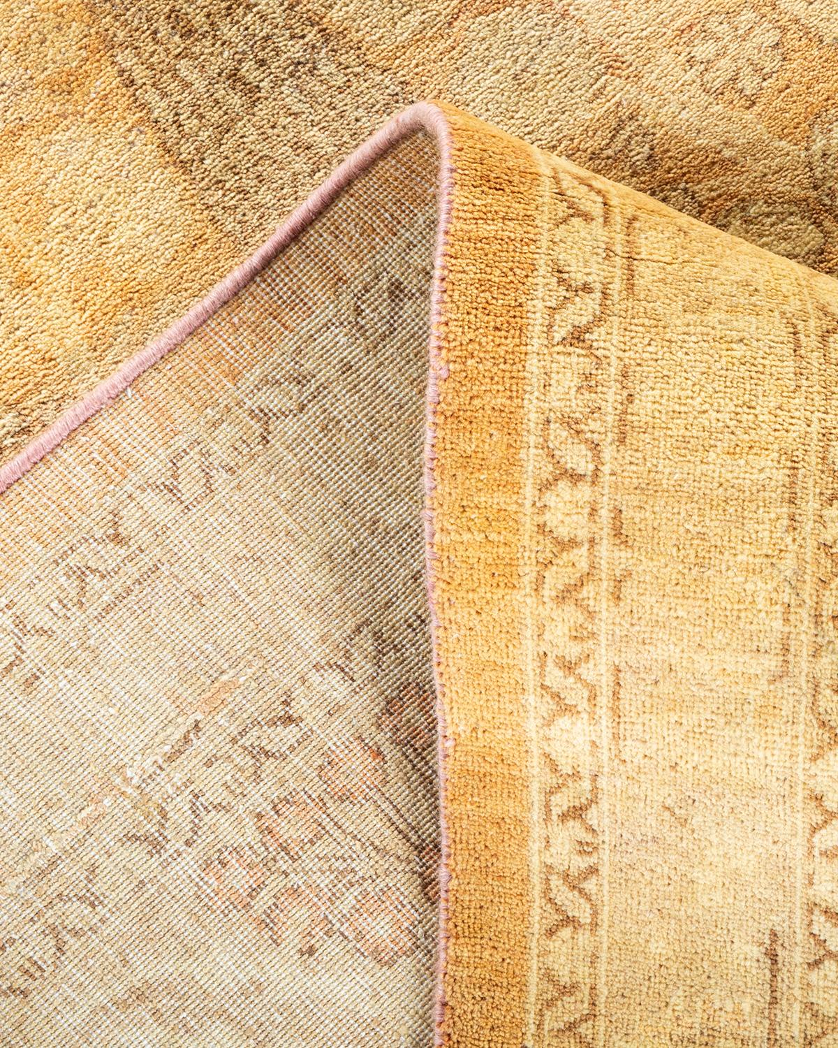 Pakistano Tappeto tradizionale Mogul Brown Hand Made, unico nel suo genere. in vendita