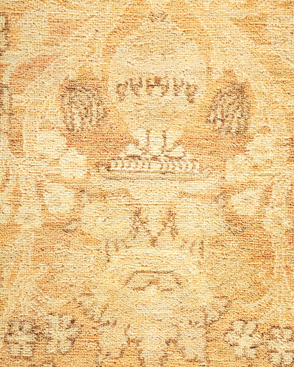 XXI secolo e contemporaneo Tappeto tradizionale Mogul Brown Hand Made, unico nel suo genere. in vendita