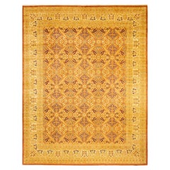 Tappeto tradizionale Mogul Brown, unico nel suo genere, Hand Made