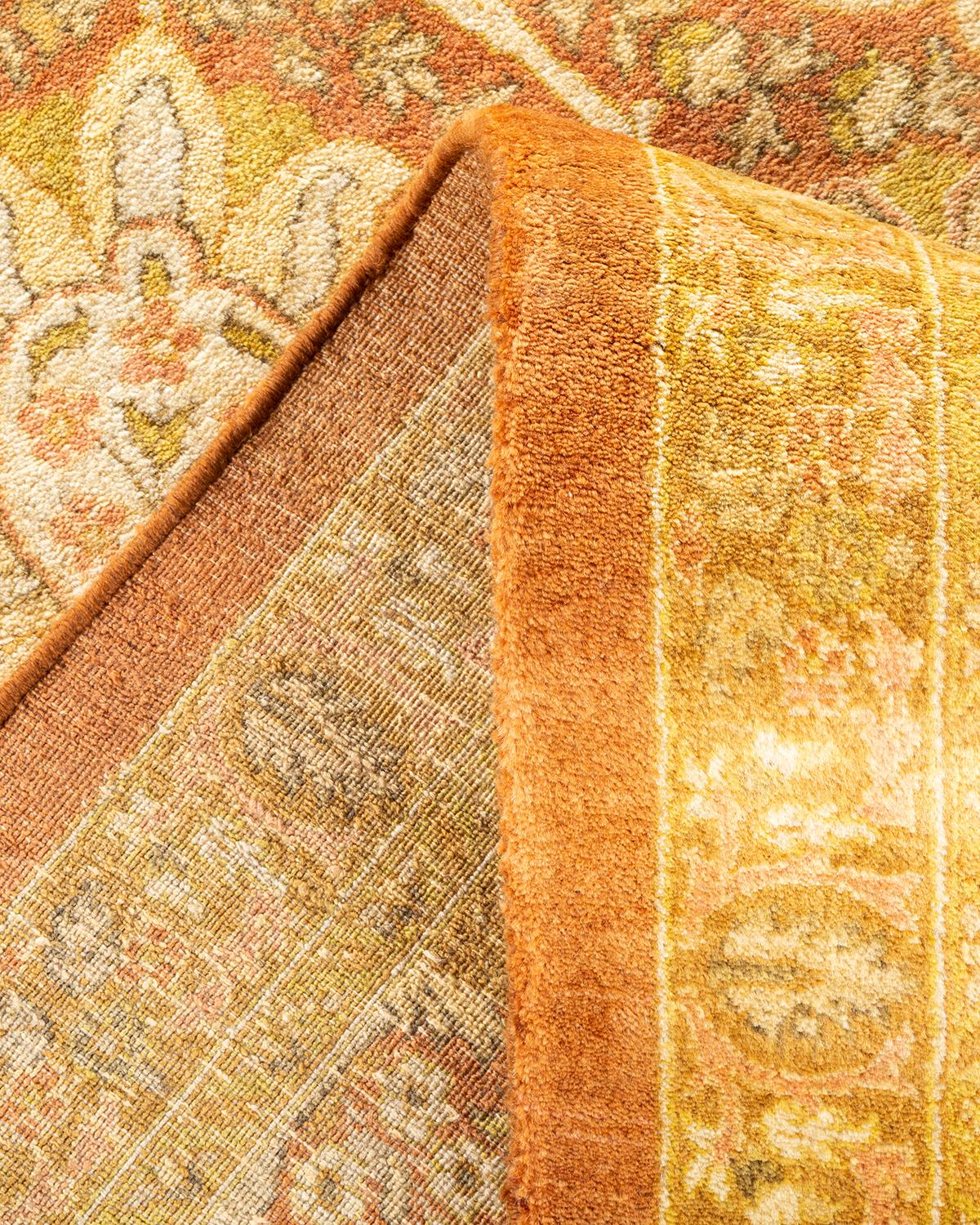 Alfombra tradicional Mogul marrón, única en su género, Hand Made Pakistaní en venta