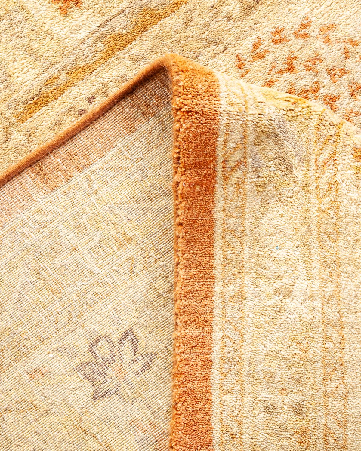 Pakistano Tappeto tradizionale Mogul Brown Hand Made unico nel suo genere in vendita