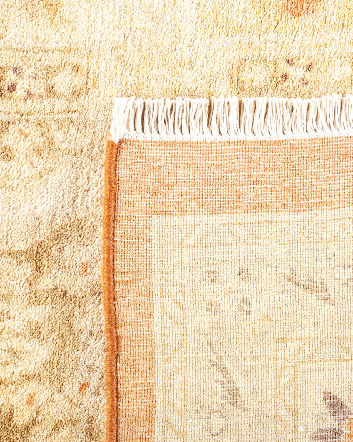 Annodato a mano Tappeto tradizionale Mogul Brown Hand Made unico nel suo genere in vendita