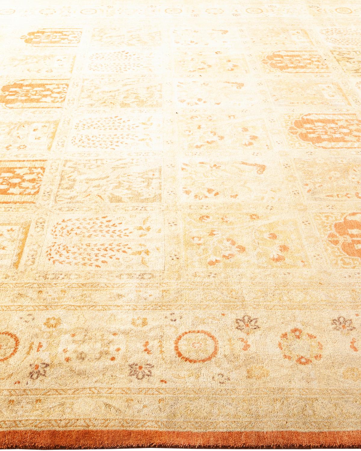 Tappeto tradizionale Mogul Brown Hand Made unico nel suo genere In condizioni Nuovo in vendita a Norwalk, CT