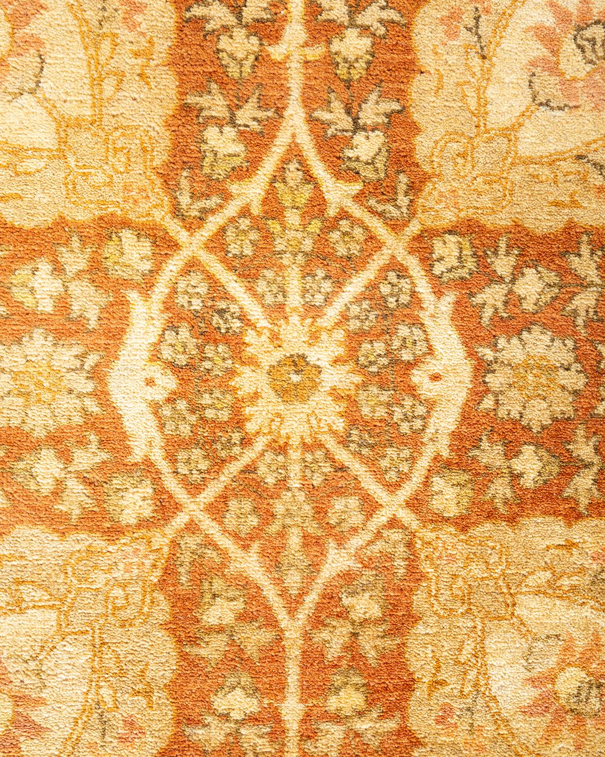 XXIe siècle et contemporain Tapis traditionnel Mogul marron unique en son genre fabriqué à la main en vente