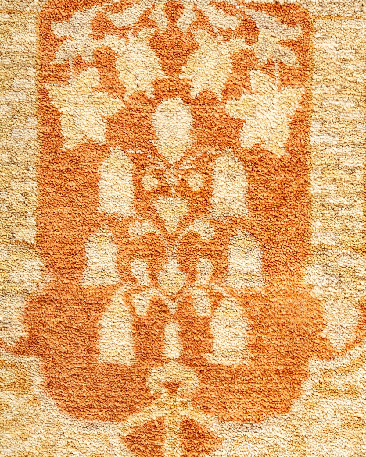 XXI secolo e contemporaneo Tappeto tradizionale Mogul Brown Hand Made unico nel suo genere in vendita