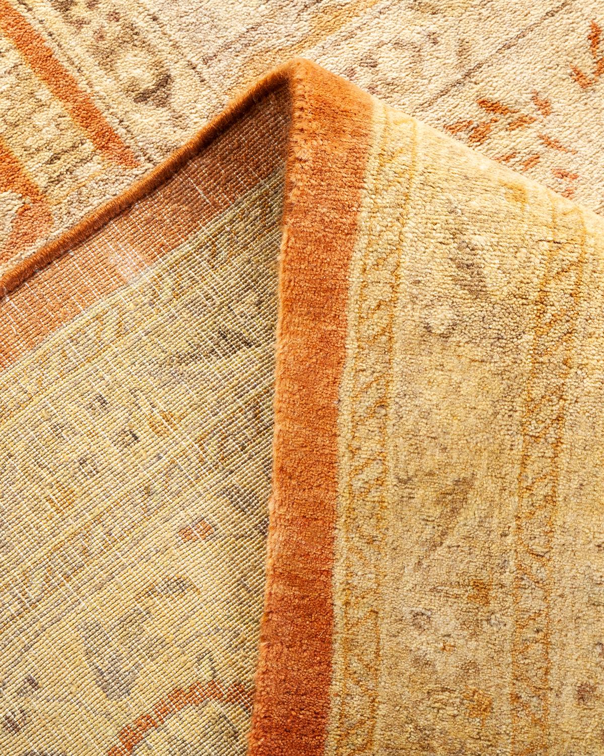 Alfombra tradicional Mogul marrón, única en su género, Hand Made Pakistaní en venta