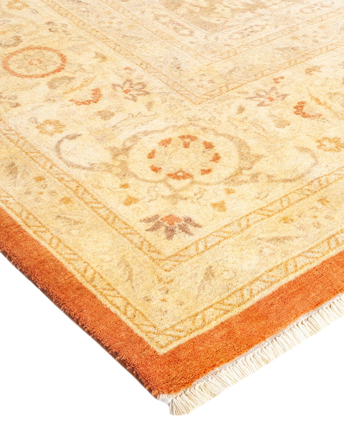 Alfombra tradicional Mogul marrón, única en su género, Hand Made Lana en venta