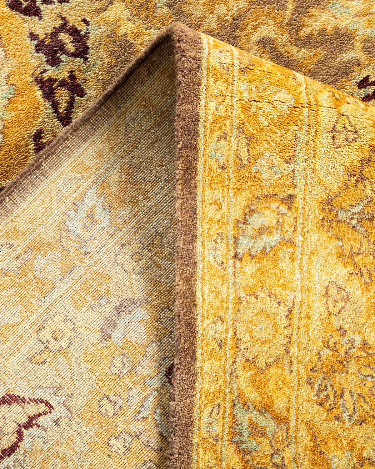 Alfombra tradicional Mogul marrón, única en su género, Hand Made Pakistaní en venta