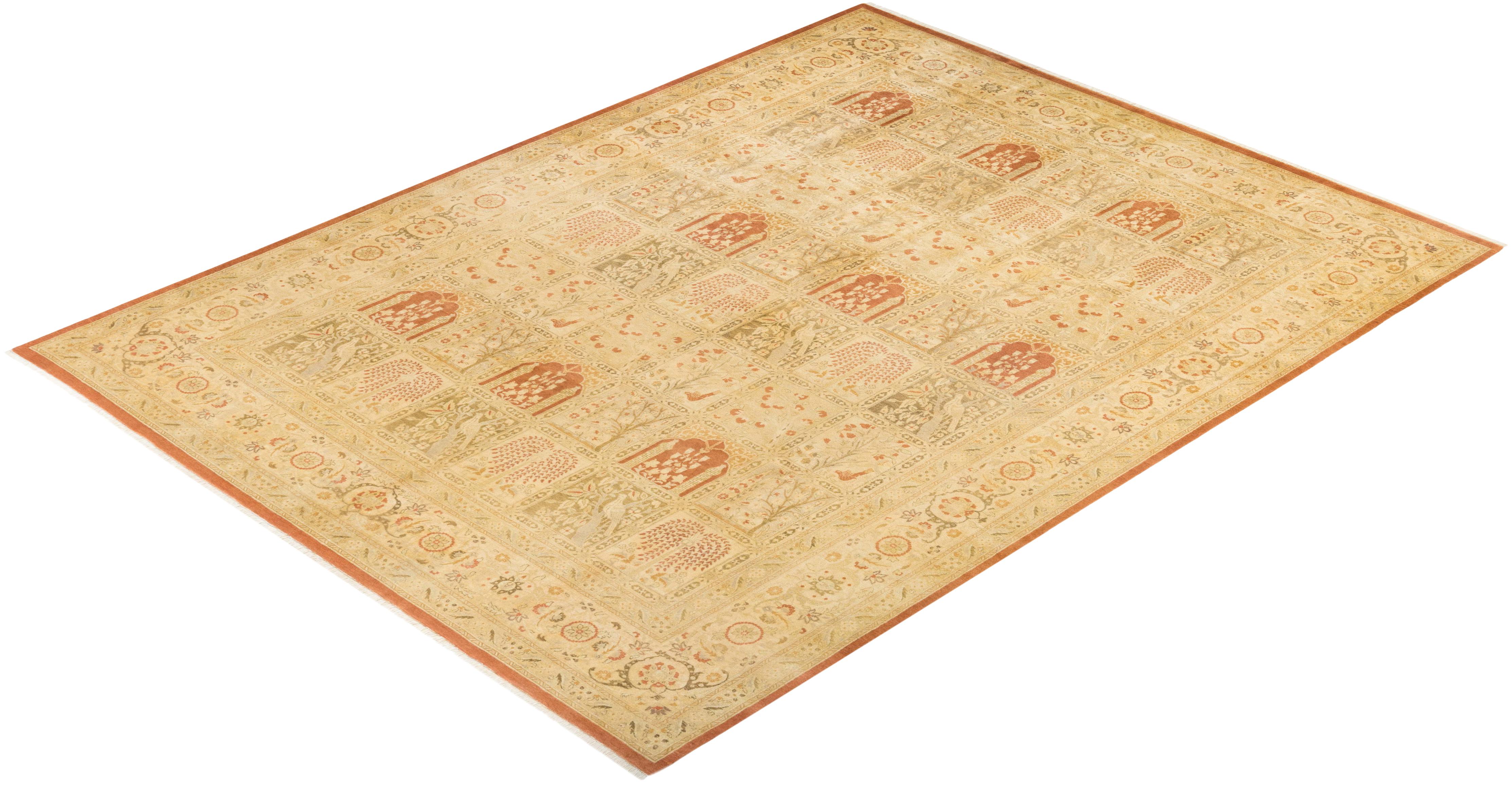 Con palette sobrie e disegni allover, i tappeti della Collezione Mogul doneranno una raffinatezza senza tempo a qualsiasi stanza. Influenzati da uno spettro di disegni turchi, indiani e persiani, gli artigiani che tessono a mano questi tappeti di