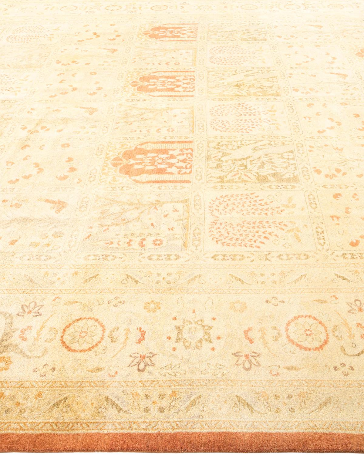 Tappeto tradizionale Mogul Brown Hand Made unico nel suo genere In condizioni Nuovo in vendita a Norwalk, CT