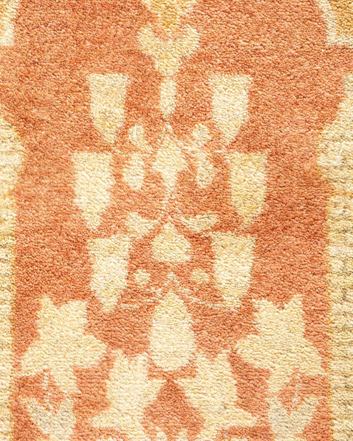 XXI secolo e contemporaneo Tappeto tradizionale Mogul Brown Hand Made unico nel suo genere in vendita