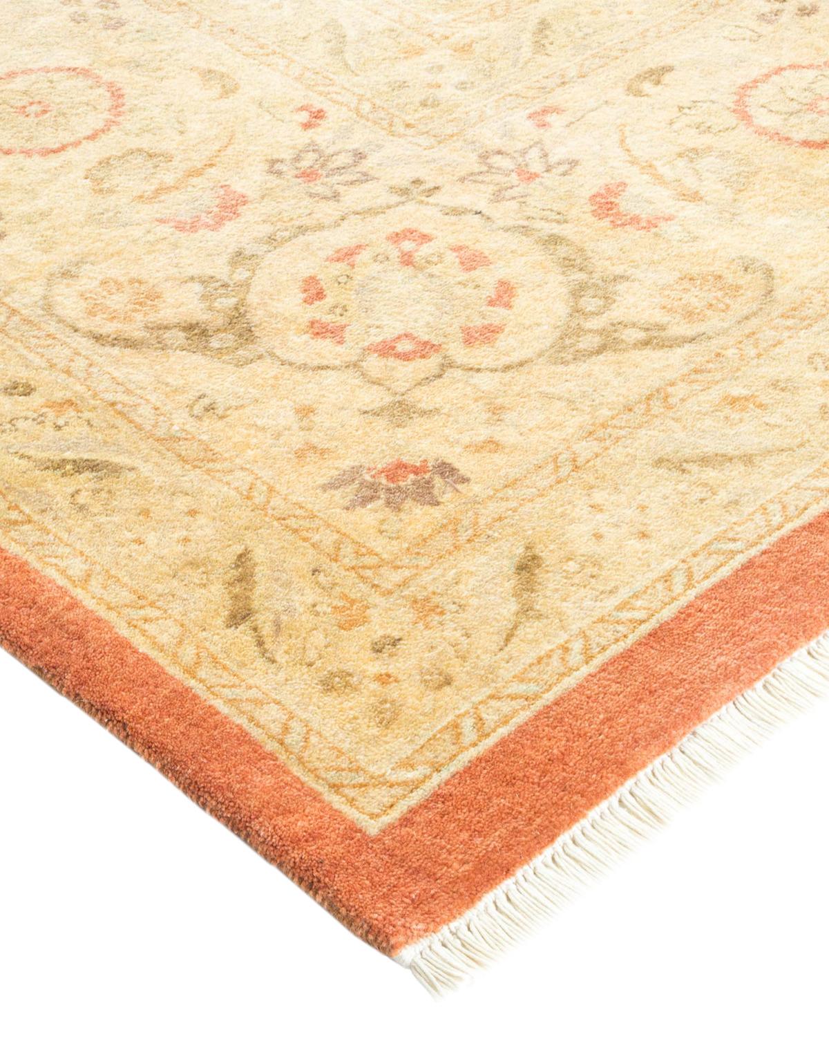 Lana Tappeto tradizionale Mogul Brown Hand Made unico nel suo genere in vendita