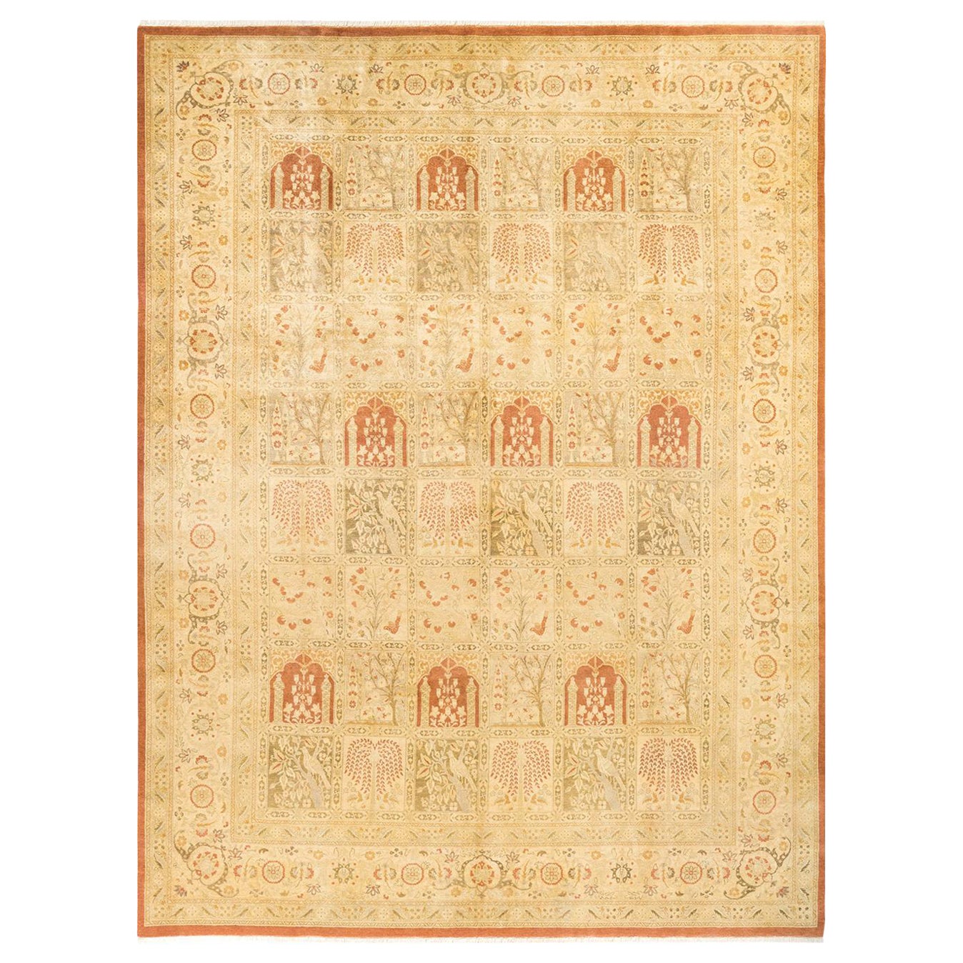 Tappeto tradizionale Mogul Brown Hand Made unico nel suo genere