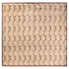 Tappeto tradizionale Mogul Brown, unico nel suo genere, Hand Made