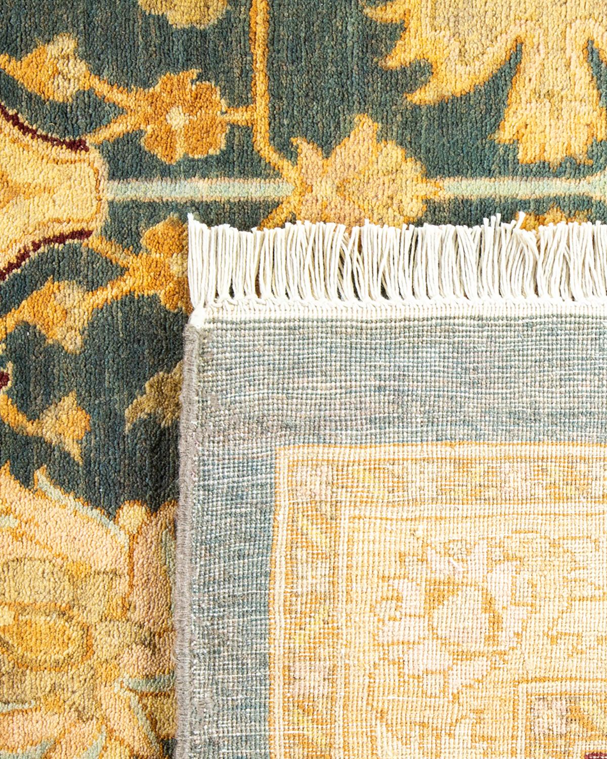 Pakistanais Tapis traditionnel Mogul gris unique en son genre fait à la main en vente