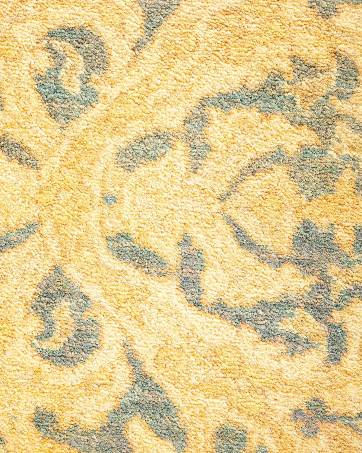 XXIe siècle et contemporain Tapis traditionnel Mogul gris unique en son genre fait à la main en vente
