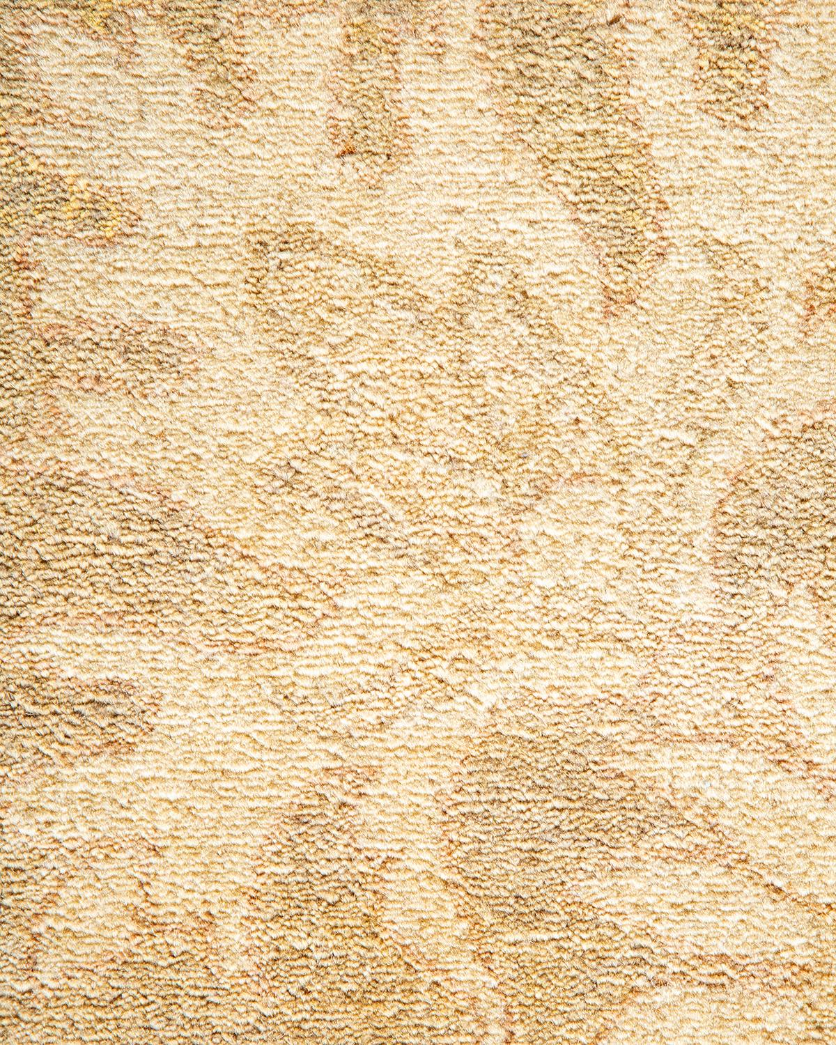 XXI secolo e contemporaneo Tappeto tradizionale Hand Made unico nel suo genere, di colore verde Greene & Greene in vendita