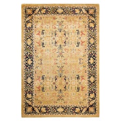 One-of-a-kind Hand Made Traditional Mogul Green Area Rug